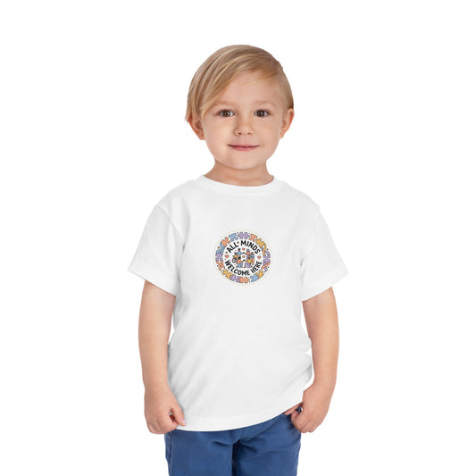 All Minds Welcome Here Neurodiversity Toddler Tee | Autism Acceptance