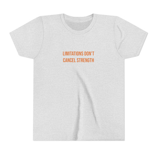 "Limitations Don't Cancel Strength" Cerebral Palsy Awareness Youth Tee | Uplifted By Design