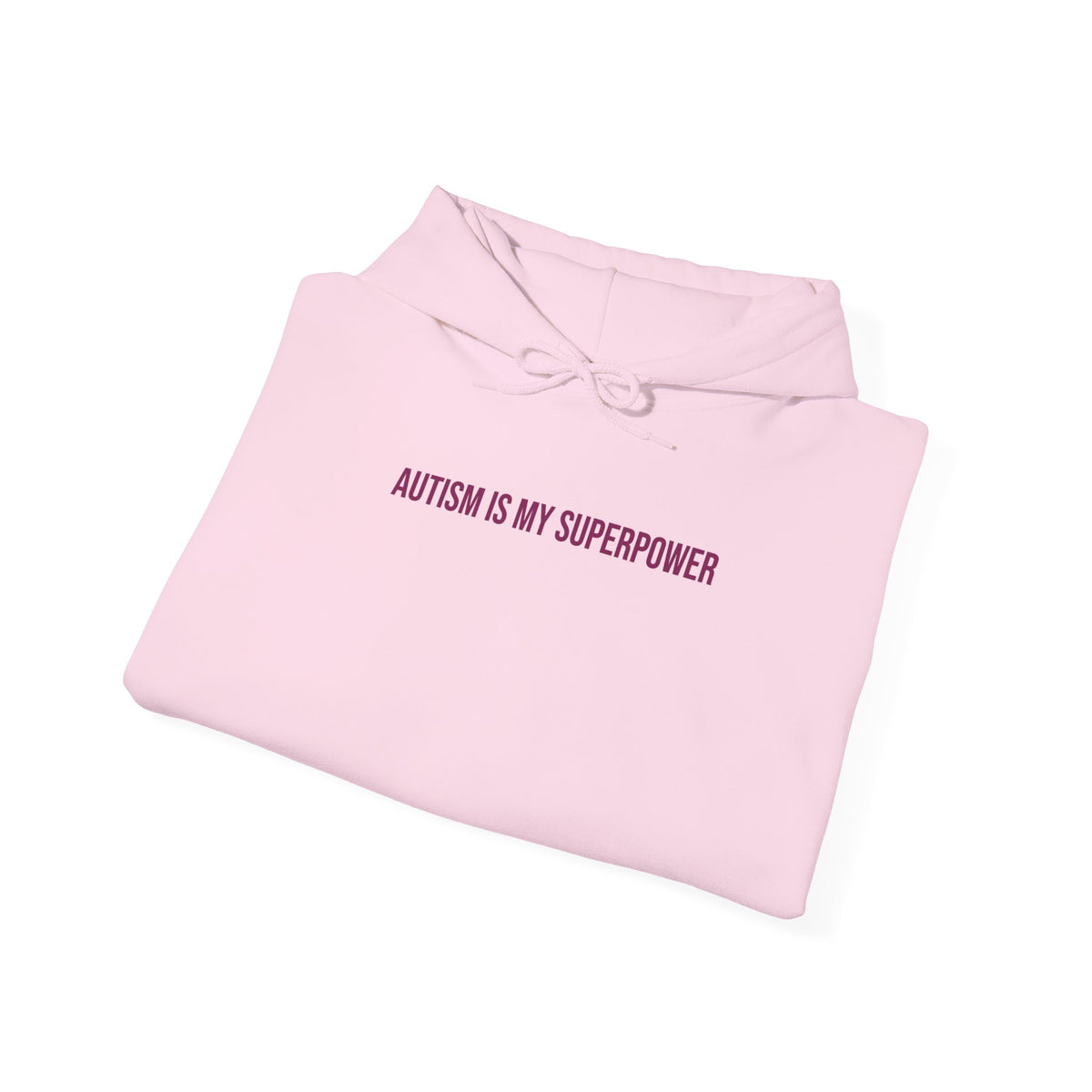 "Autism Is My Superpower" Unisex Hoodie — Minimal Plum Statement | Uplifted By Design™ Autism Acceptance & Sensory Pride Hoodie