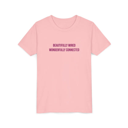 “Beautifully Wired, Wonderfully Connected” Neurodivergent Pride Youth Tee | Uplifted By Design