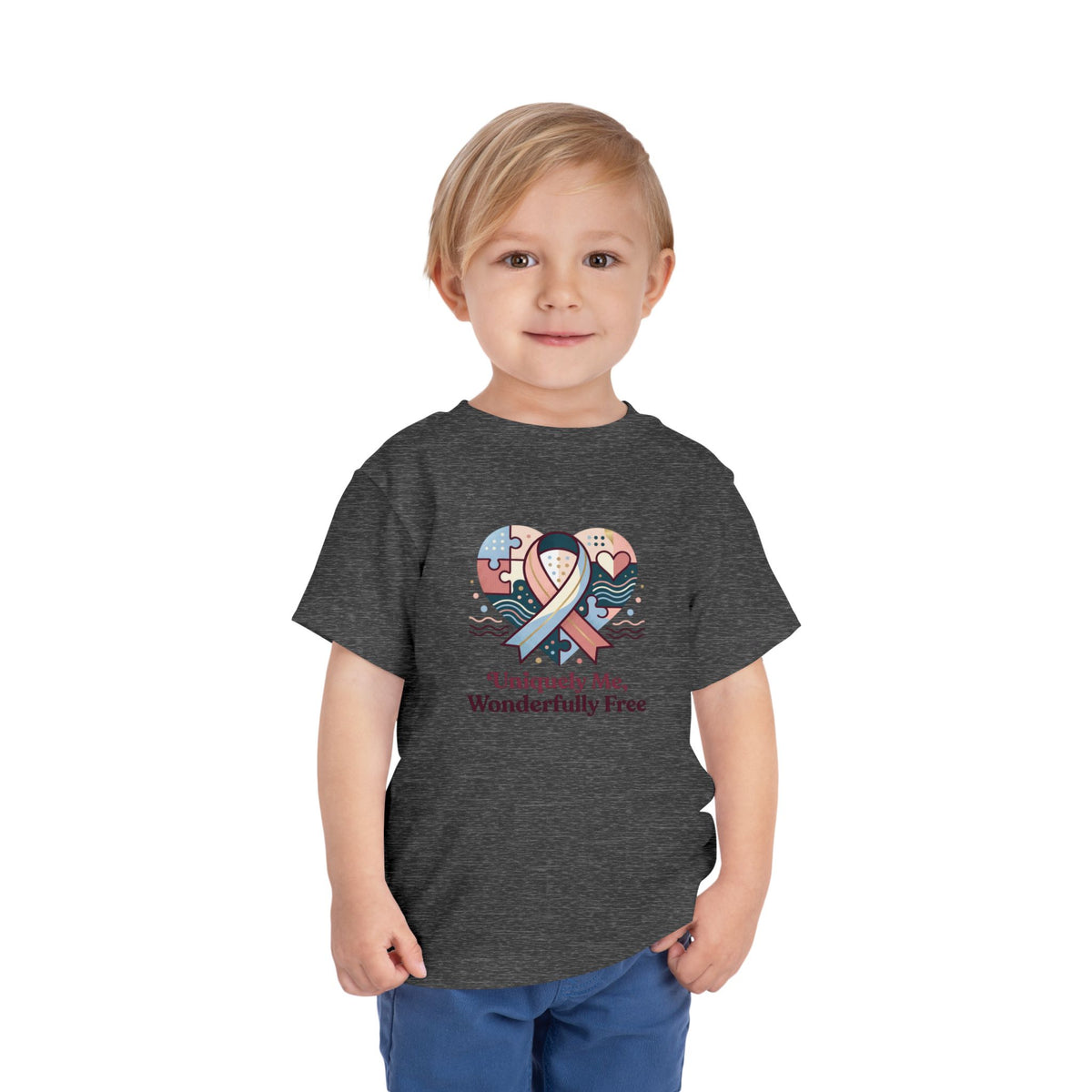 Uniquely Me, Wonderfully Free Neurodiversity Toddler Tee | Autism Acceptance