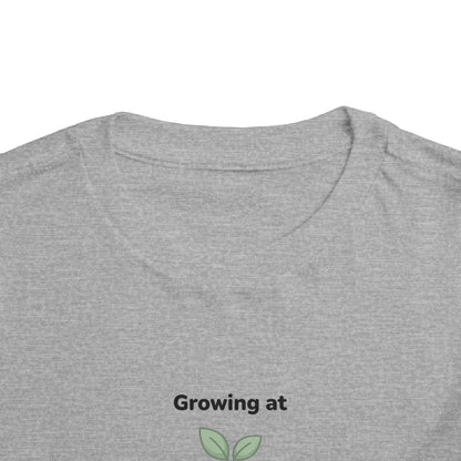 Growing at My Own Pace Toddler Shirt | Potted Plant Positive Affirmation Kids Tee