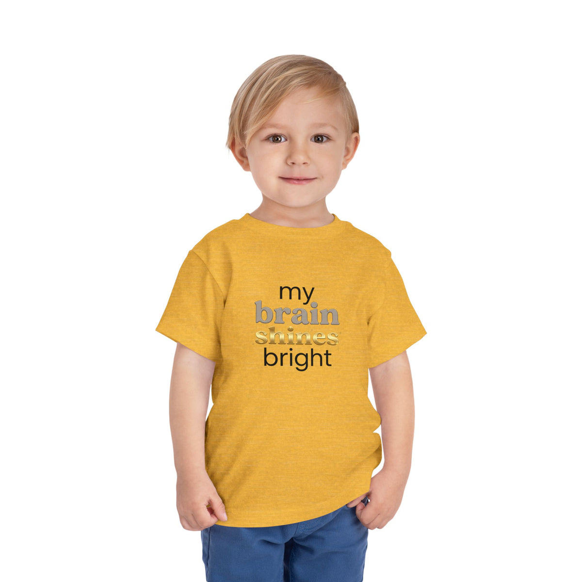 My Brain Shines Bright Neurodiversity Toddler Shirt | Autism Acceptance