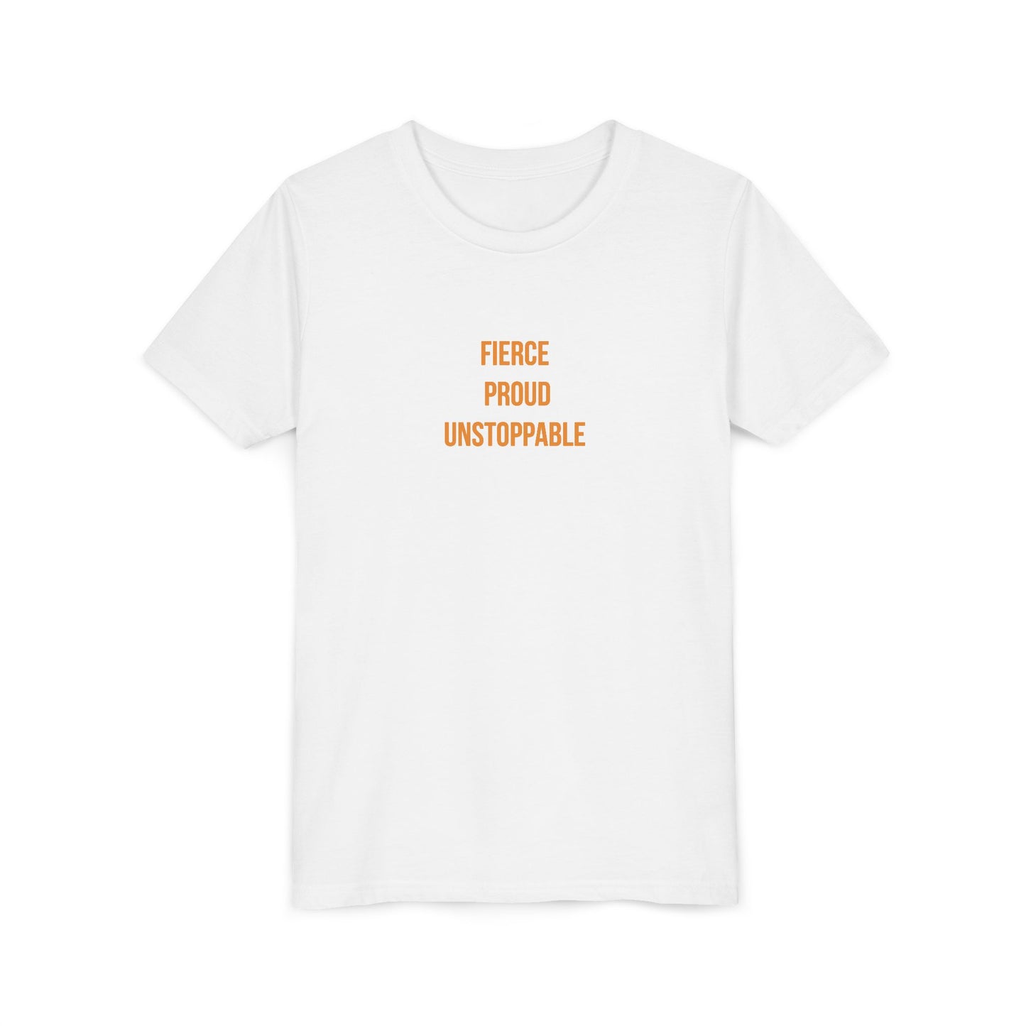 "Fierce Proud Unstoppable" Cerebral Palsy Awareness Youth Tee | Uplifted By Design