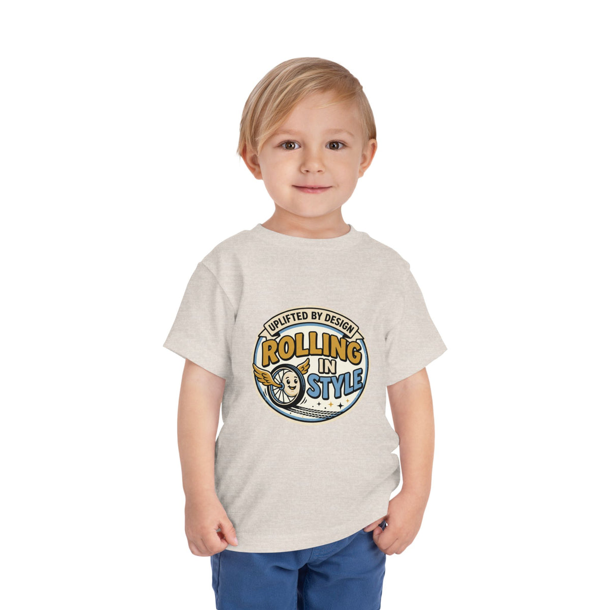 Toddler Tee — "Rolling In Style" Adaptive Mobility Emblem | Cerebral Palsy & Disability Pride Shirt