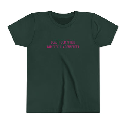 “Beautifully Wired, Wonderfully Connected” Neurodivergent Pride Youth Tee | Uplifted By Design