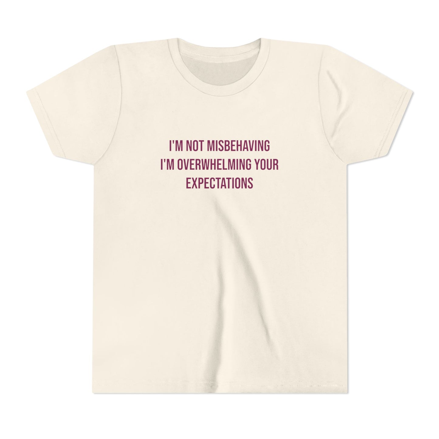I'm Not Misbehaving" Neurodivergent Pride Youth Tee | Uplifted By Design