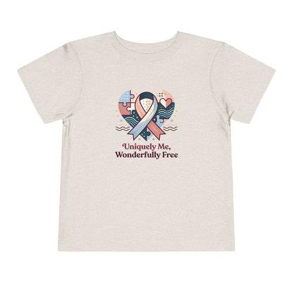 Uniquely Me, Wonderfully Free Neurodiversity Toddler Tee | Autism Acceptance
