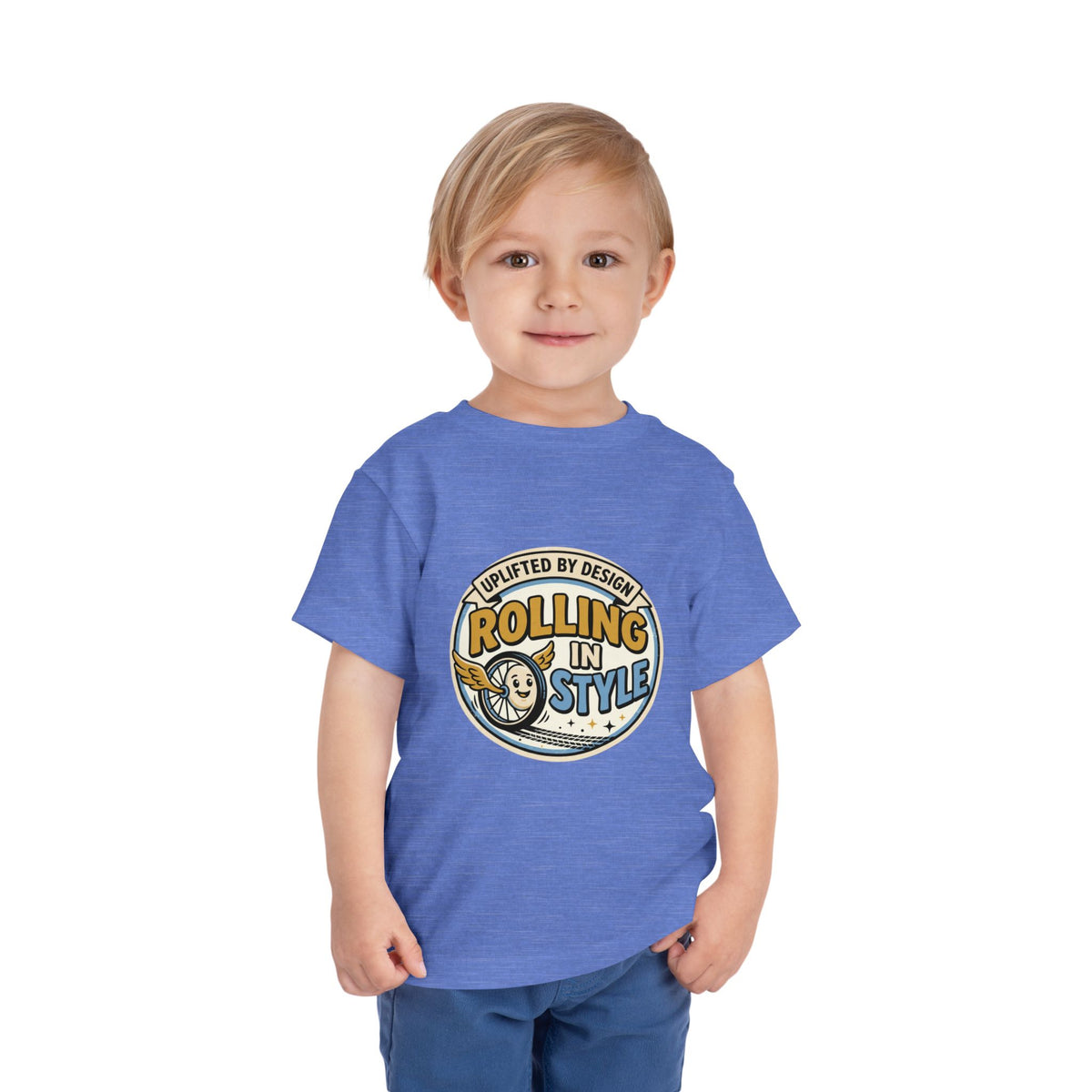 Toddler Tee — "Rolling In Style" Adaptive Mobility Emblem | Cerebral Palsy & Disability Pride Shirt