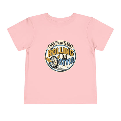 Toddler Tee — "Rolling In Style" Adaptive Mobility Emblem | Cerebral Palsy & Disability Pride Shirt