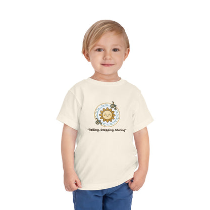"Rolling, Stepping, Shining" Toddler Graphic Tee | Uplifted By Design™ Cerebral Palsy & Adaptive Movement Shirt