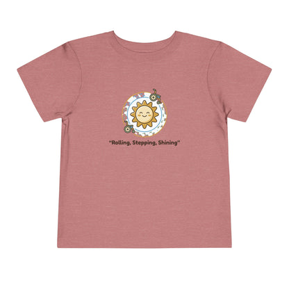 "Rolling, Stepping, Shining" Toddler Graphic Tee | Uplifted By Design™ Cerebral Palsy & Adaptive Movement Shirt