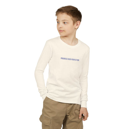 Progress Over Perfection Youth Long-Sleeve Tee | Uplifted By Design™