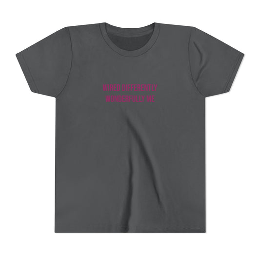 Youth Tee — "Wired Differently Wonderfully Me" Inspirational Kids T‑Shirt