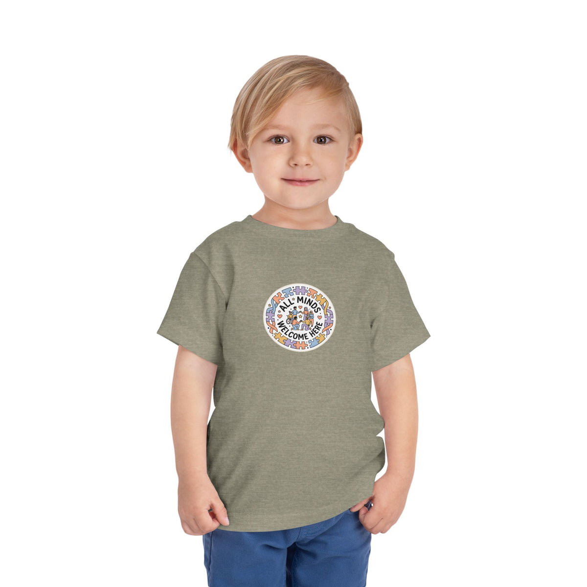 All Minds Welcome Here Neurodiversity Toddler Tee | Autism Acceptance