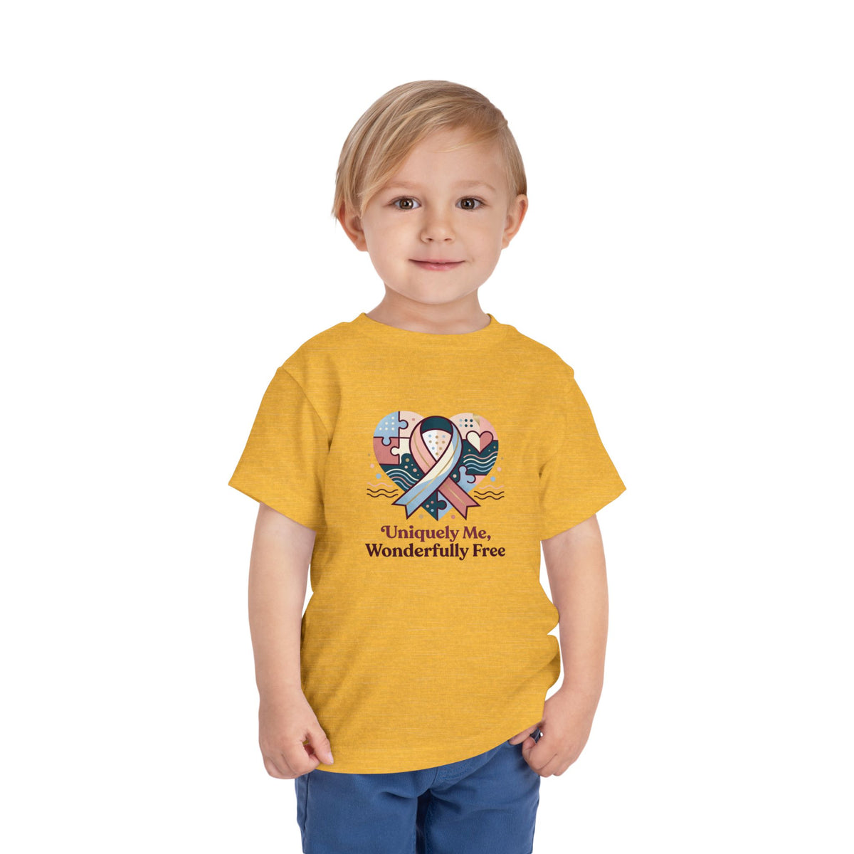 Uniquely Me, Wonderfully Free Neurodiversity Toddler Tee | Autism Acceptance