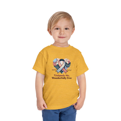 Uniquely Me, Wonderfully Free Neurodiversity Toddler Tee | Autism Acceptance