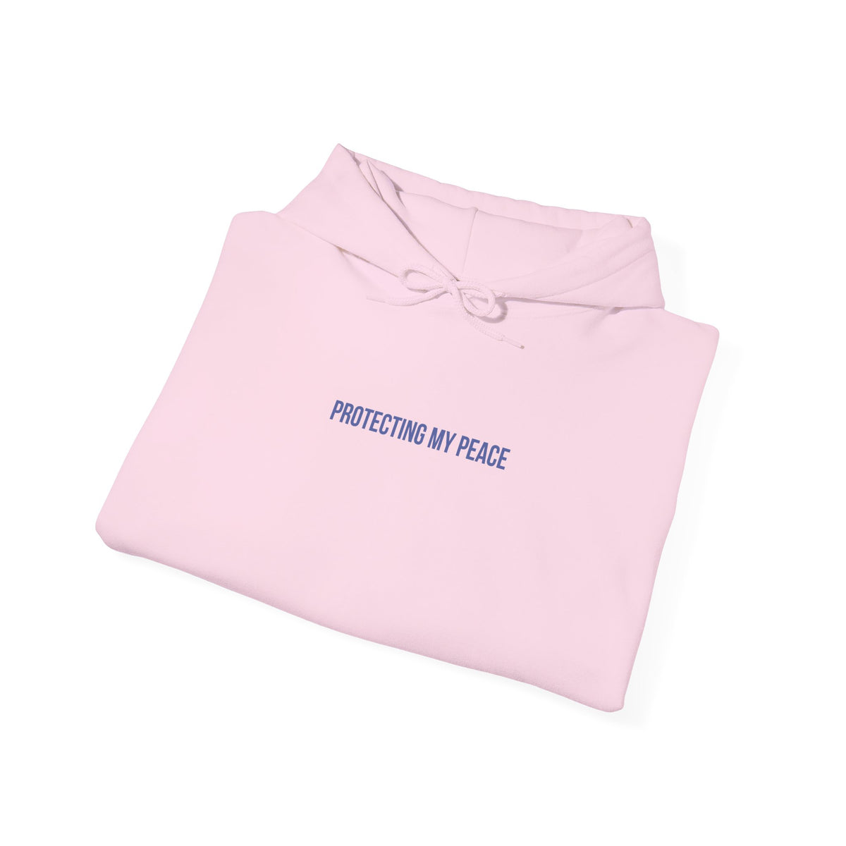 "Protecting My Peace" Unisex Hoodie — Minimal Blue Lettering | Uplifted By Design™ Mental Health & Emotional Wellbeing Hoodie