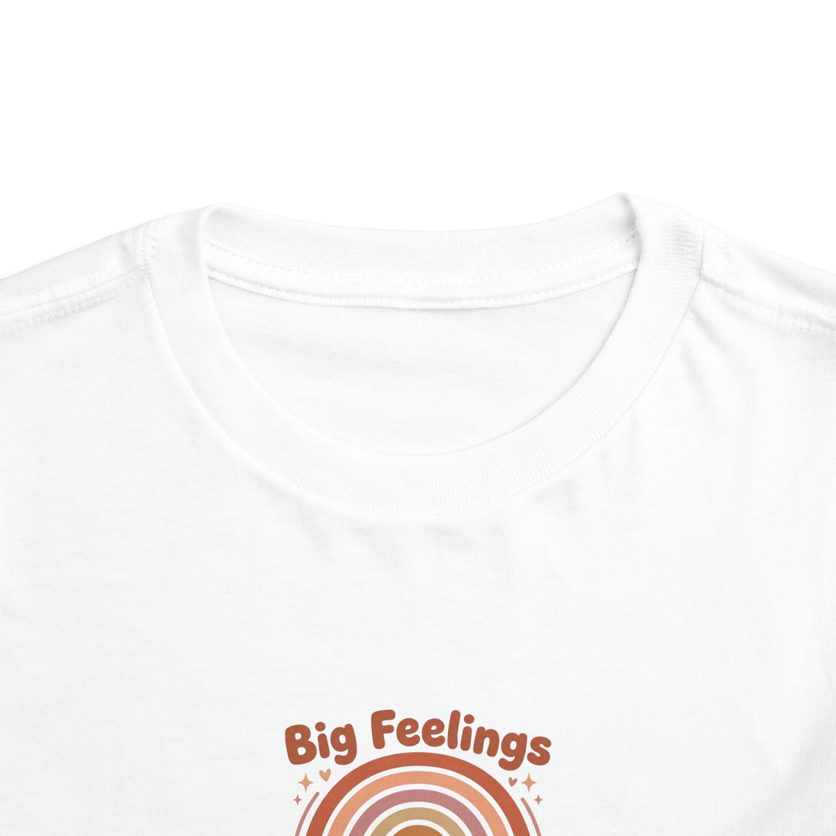 Big Feelings Are Welcome Here Toddler Shirt | Boho Rainbow Emotional Wellness Kids Tee