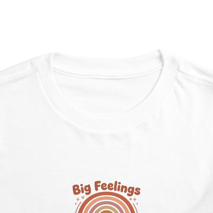 Big Feelings Are Welcome Here Toddler Shirt | Boho Rainbow Emotional Wellness Kids Tee