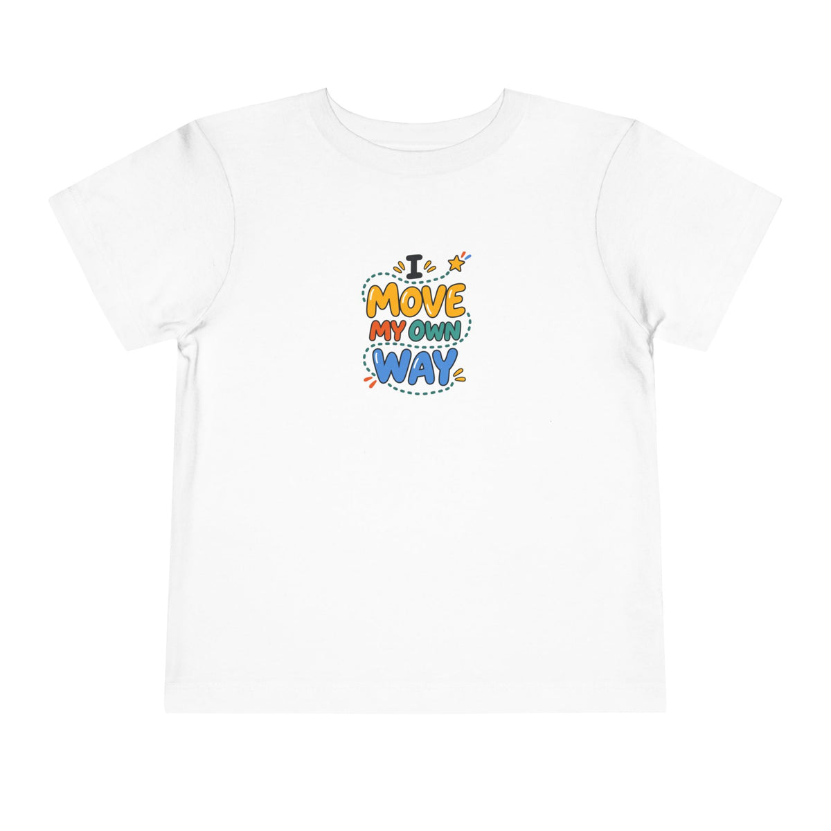 "I Move My Own Way" Toddler Graphic Tee | Uplifted By Design™ Adaptive Movement & Disability Pride Shirt