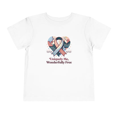 Uniquely Me, Wonderfully Free Neurodiversity Toddler Tee | Autism Acceptance