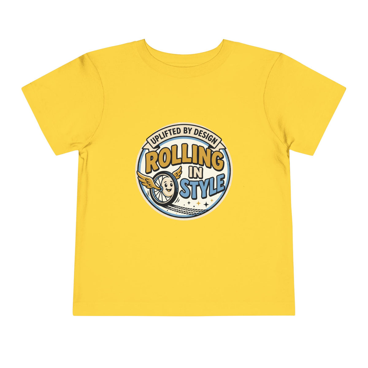 Toddler Tee — "Rolling In Style" Adaptive Mobility Emblem | Cerebral Palsy & Disability Pride Shirt