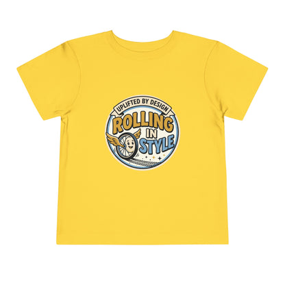 Toddler Tee — "Rolling In Style" Adaptive Mobility Emblem | Cerebral Palsy & Disability Pride Shirt