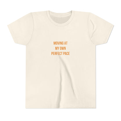 "Moving at My Own Perfect Pace" Cerebral Palsy Awareness Youth Tee | Uplifted By Design