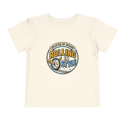 Toddler Tee — "Rolling In Style" Adaptive Mobility Emblem | Cerebral Palsy & Disability Pride Shirt