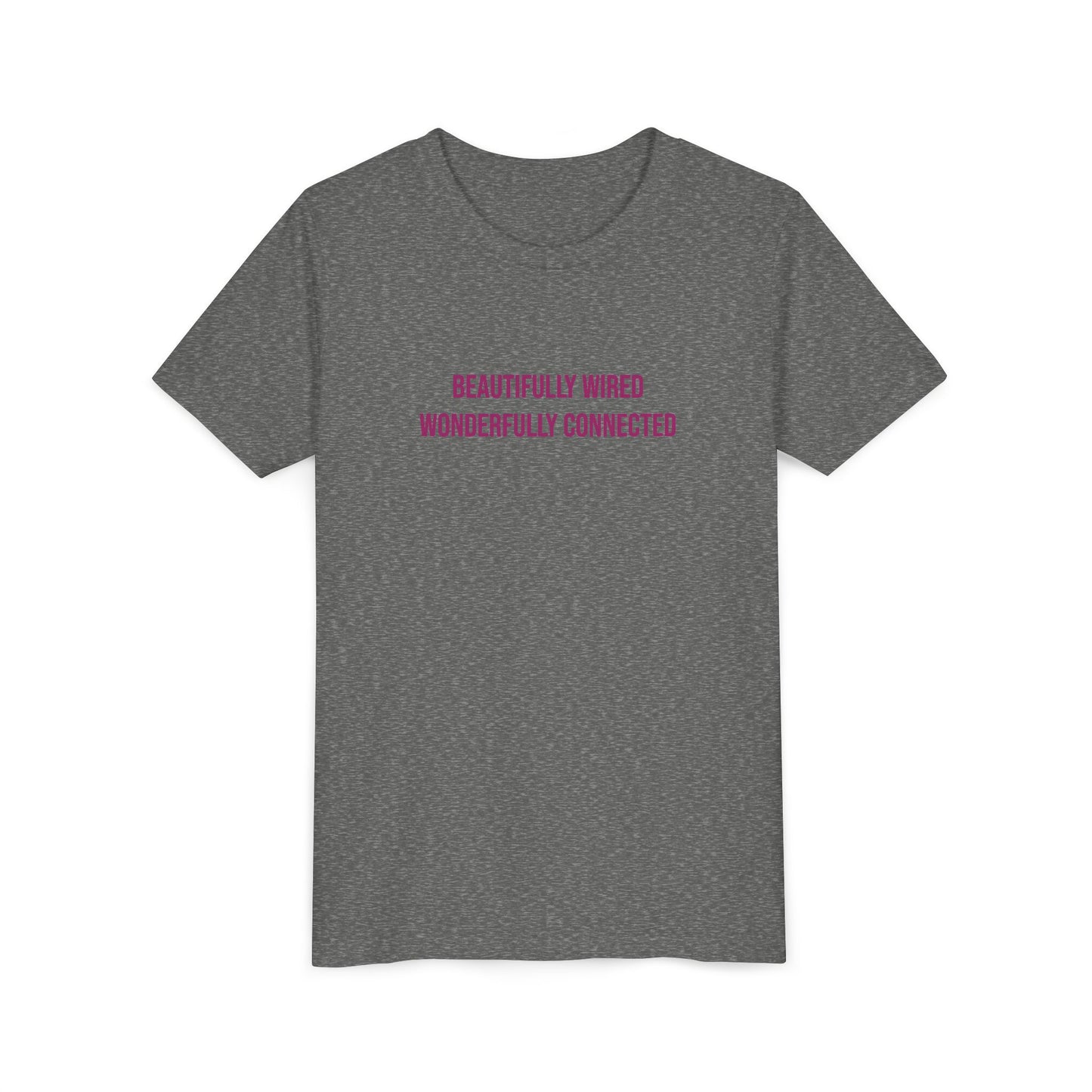 “Beautifully Wired, Wonderfully Connected” Neurodivergent Pride Youth Tee | Uplifted By Design