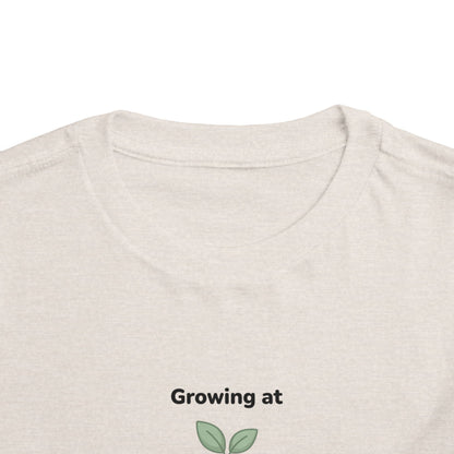 Growing at My Own Pace Toddler Shirt | Potted Plant Positive Affirmation Kids Tee