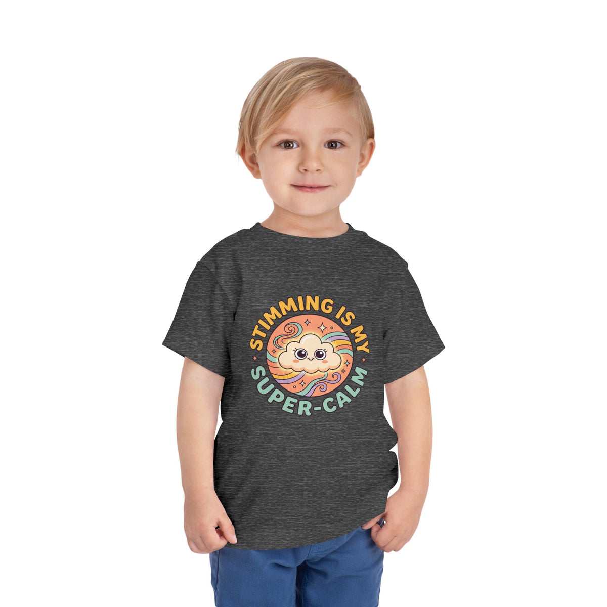 Toddler Tee — "Stimming Is My Super-Calm" Affirmation | Autism Acceptance & Sensory Pride Shirt