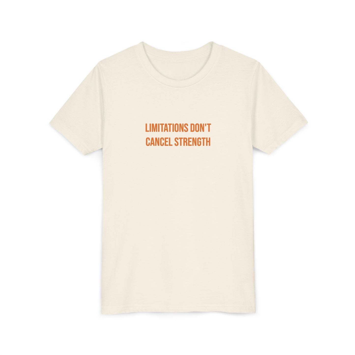 "Limitations Don't Cancel Strength" Cerebral Palsy Awareness Youth Tee | Uplifted By Design