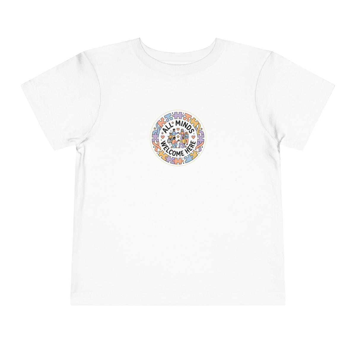 All Minds Welcome Here Neurodiversity Toddler Tee | Autism Acceptance
