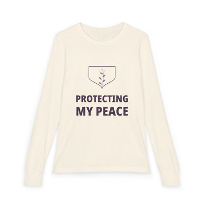 Protecting My Peace Illustrated Edition Youth Long-Sleeve Tee | Uplifted By Design™