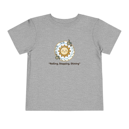 "Rolling, Stepping, Shining" Toddler Graphic Tee | Uplifted By Design™ Cerebral Palsy & Adaptive Movement Shirt