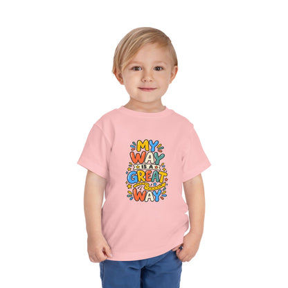 Toddler Tee — "My Way Is a Great Way" Affirmation | Cerebral Palsy & Disability Pride Shirt