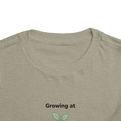 Growing at My Own Pace Toddler Shirt | Potted Plant Positive Affirmation Kids Tee