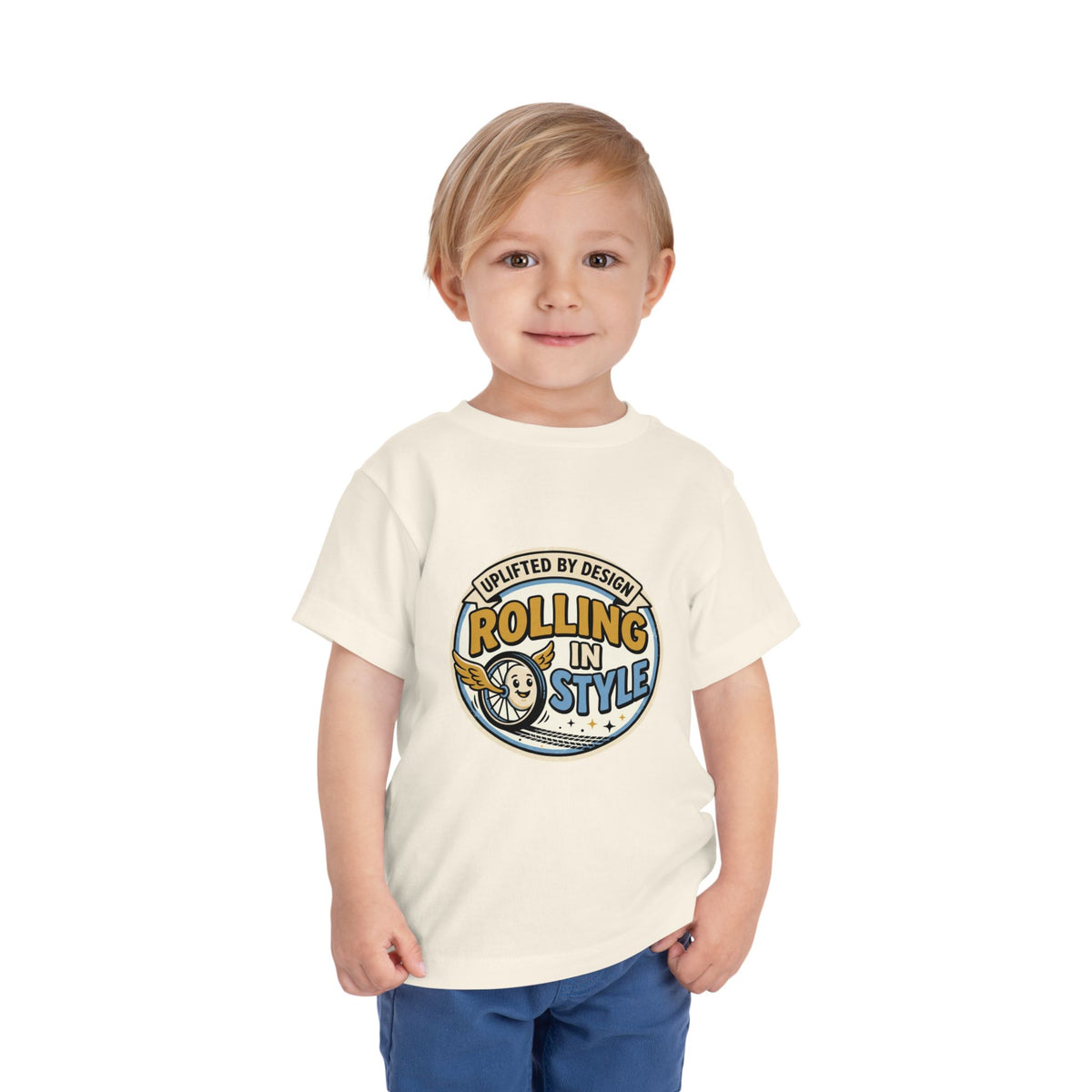 Toddler Tee — "Rolling In Style" Adaptive Mobility Emblem | Cerebral Palsy & Disability Pride Shirt