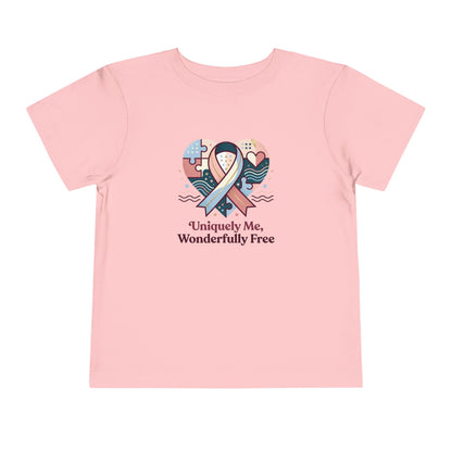 Uniquely Me, Wonderfully Free Neurodiversity Toddler Tee | Autism Acceptance