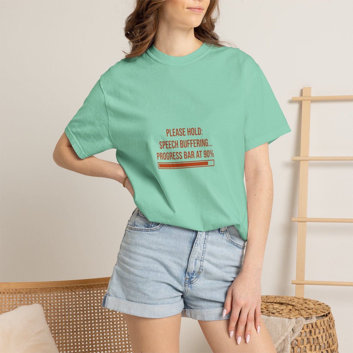 Please Hold Speech Buffering Tee | CP Awareness | Uplifted By Design