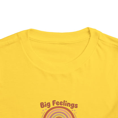 Big Feelings Are Welcome Here Toddler Shirt | Boho Rainbow Emotional Wellness Kids Tee