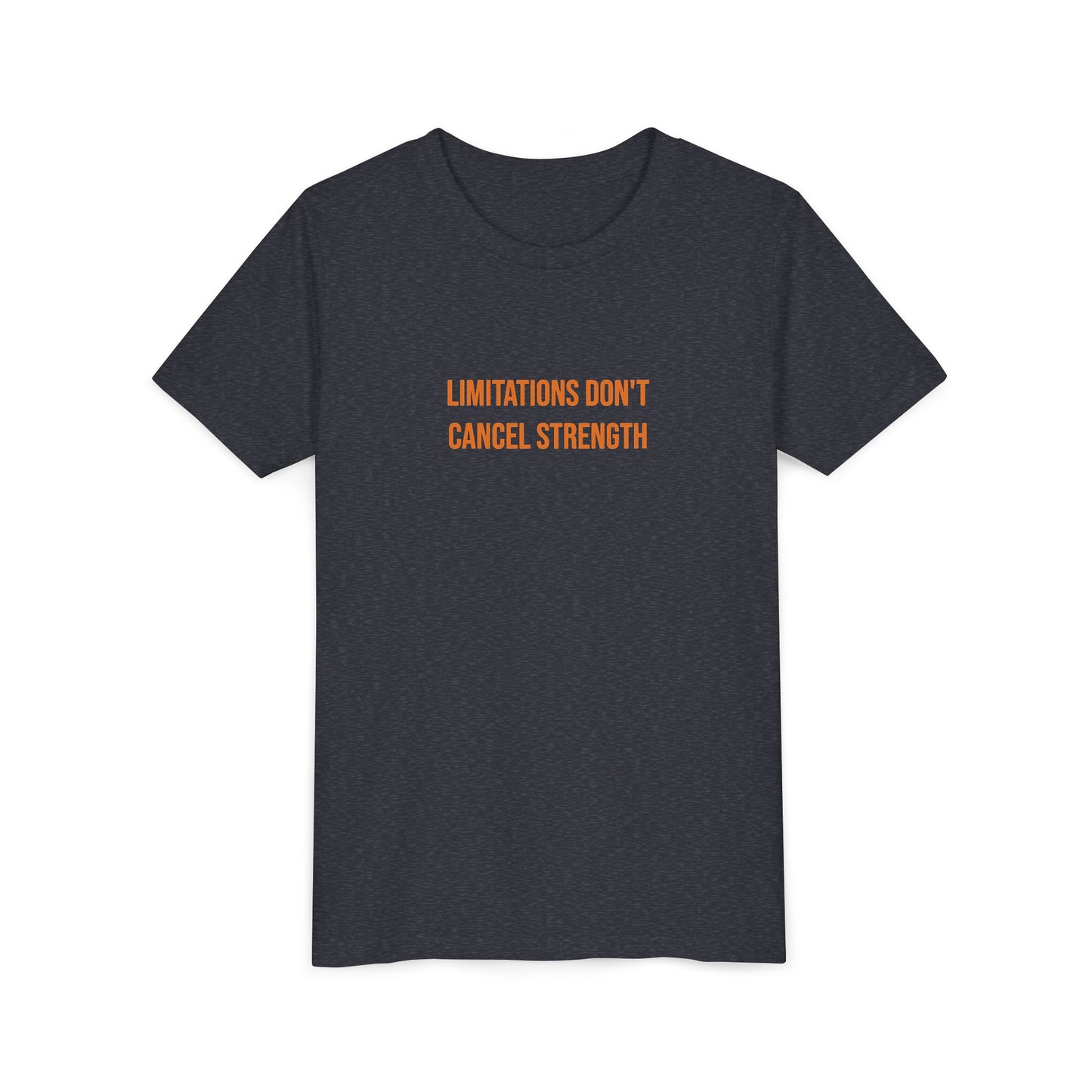 "Limitations Don't Cancel Strength" Cerebral Palsy Awareness Youth Tee | Uplifted By Design