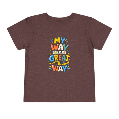 Toddler Tee — "My Way Is a Great Way" Affirmation | Cerebral Palsy & Disability Pride Shirt