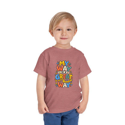 Toddler Tee — "My Way Is a Great Way" Affirmation | Cerebral Palsy & Disability Pride Shirt