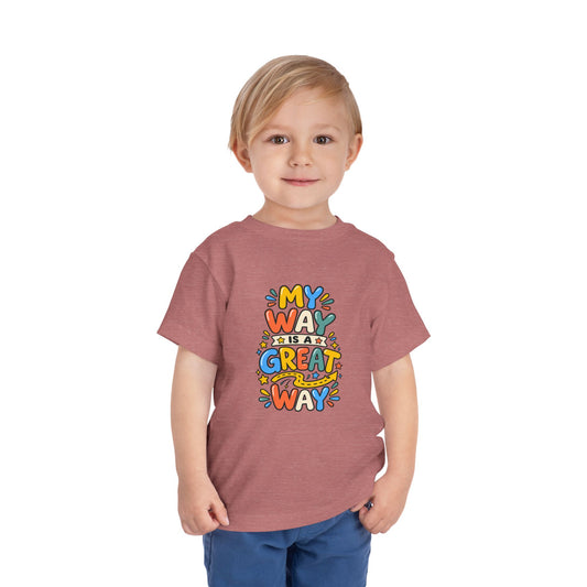Toddler Tee — "My Way Is a Great Way" Affirmation | Cerebral Palsy & Disability Pride Shirt