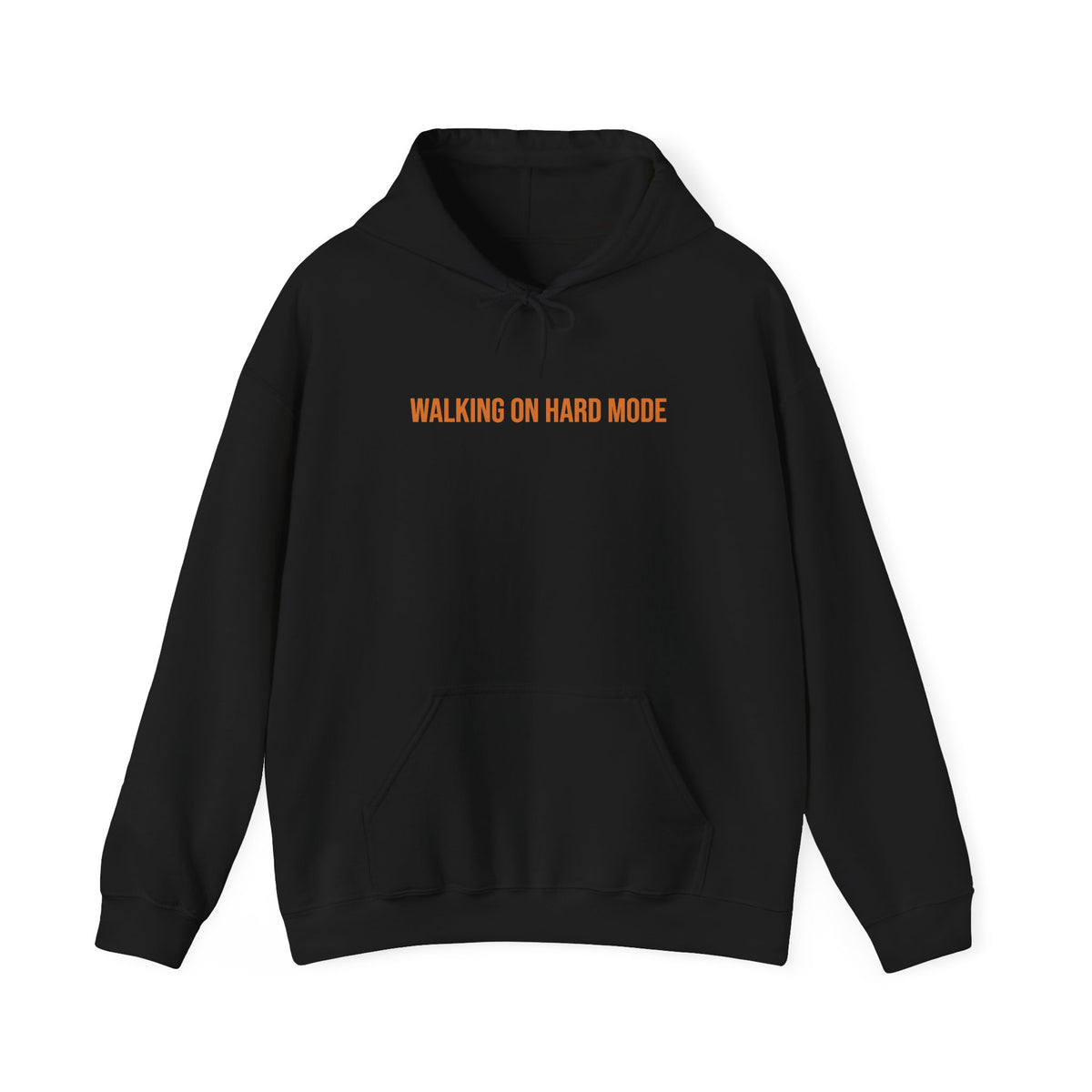 "Walking on Hard Mode" Unisex Hoodie — Bold Gold Statement | Uplifted By Design™ Cerebral Palsy & Adaptive Movement Hoodie