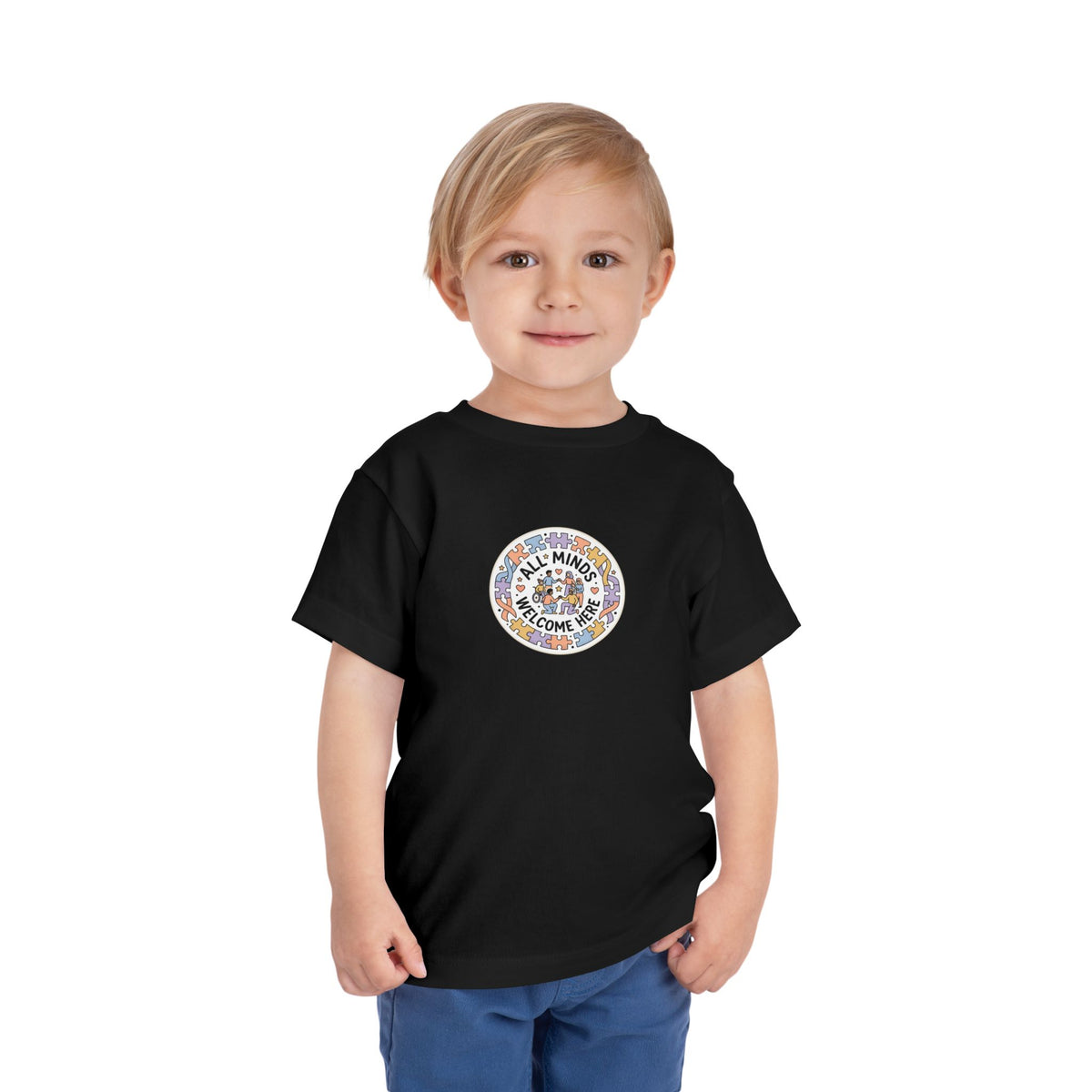 All Minds Welcome Here Neurodiversity Toddler Tee | Autism Acceptance