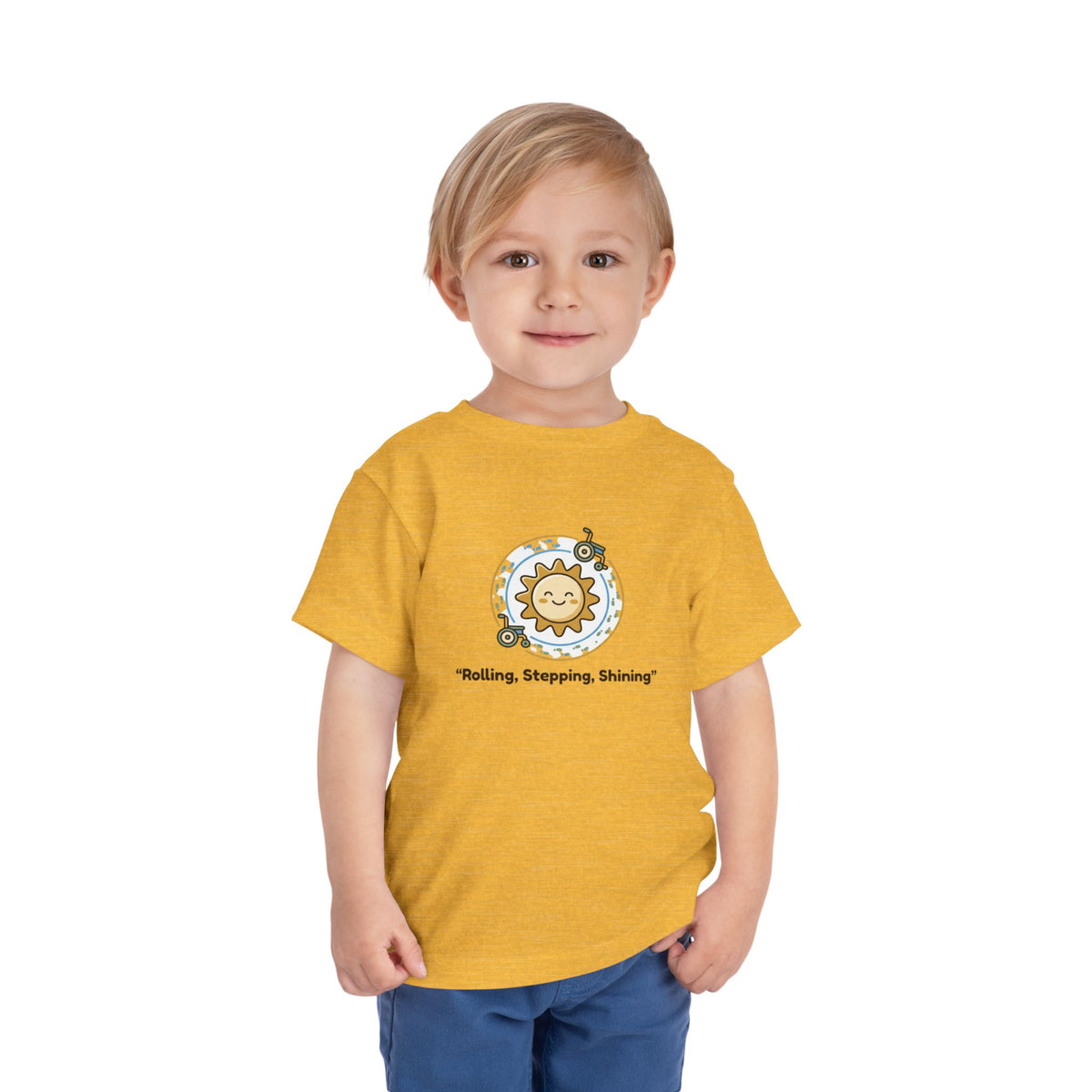 "Rolling, Stepping, Shining" Toddler Graphic Tee | Uplifted By Design™ Cerebral Palsy & Adaptive Movement Shirt
